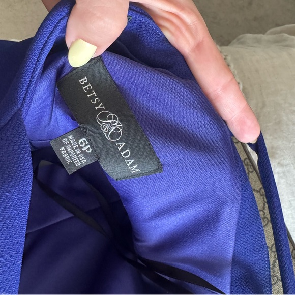 Betsy & Adam Blue Maxi Slip Dress for Cocktail - Picture 6 of 9